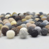 100% Wool Felt Balls - 100 Count - Neutral Colour Shades - 1cm