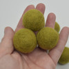 100% Wool Felt Balls - 10 Count - 3cm - Olive Green