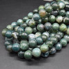 High Quality Grade A Natural Moss Agate Semi-precious Gemstone Round Beads 4mm, 6mm, 8mm, 10mm, 12mm