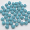 100% Wool Felt Balls - 1cm - Turquoise Blue - 50 Count / 100 Count