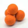 100% Wool Felt Balls - 5 Count - 4cm - International Orange