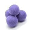 100% Wool Felt Balls - 5 Count - 4cm - Lavender