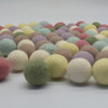 100% Wool Felt Balls - 100 Count - 2.5cm - Pastel Colours