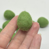 100% Wool Felt Eggs / Raindrops - 10 Count - Asparugus Green
