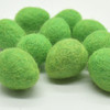100% Wool Felt Eggs / Raindrops - 10 Count - Green Flash