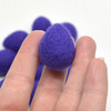 100% Wool Felt Eggs / Raindrops - 10 Count - Purple