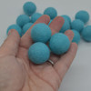 100% Wool Felt Balls - 2.5cm - Turquoise Blue - 20 Count / 100 Count