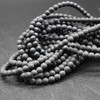 High Quality Grade A Black Agate Onyx Frosted / Matte Semi-precious Gemstone Round Beads 4mm, 6mm, 8mm, 10mm