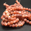 High Quality Grade A Red Banded Agate Frosted / Matte Semi-precious Gemstone Round Beads 4mm, 6mm, 8mm, 10mm