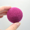100% Wool Felt Balls - 5 Count - 4cm - Azalea Pink