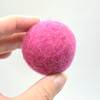 100% Wool Felt Balls - 5 Count - 4cm - Ruby Pink