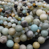 High Quality Grade A Natural Multi-colour Amazonite Semi-precious Gemstone Round Beads 4mm, 6mm, 8mm, 10mm