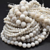 High Quality Grade A Natural White Lace Agate Gemstone Round Beads 4mm, 6mm, 8mm, 10mm sizes