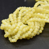 High Quality Grade A Natural Lemon Jade Frosted / Matte Gemstone Round Beads 4mm, 6mm, 8mm, 10mm sizes