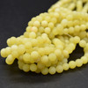 High Quality Grade A Natural Lemon Jade Frosted / Matte Gemstone Round Beads 4mm, 6mm, 8mm, 10mm sizes