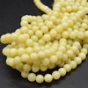 High Quality Grade A Natural Lemon Jade Gemstone Round Beads 4mm, 6mm, 8mm, 10mm sizes