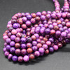 High Quality Grade A Purple Crazy Lace Agate (dyed) Semi-precious Gemstone Round Beads - 4mm, 6mm, 8mm, 10mm sizes