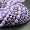 High Quality Grade AB Natural Amethyst Frosted / Matte Gemstone Round Beads 4mm, 6mm, 8mm, 10mm sizes