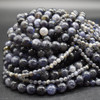 Natural Iolite (deep violet blue) Gemstone Round Beads 4mm, 6mm, 8mm sizes