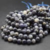 Natural Iolite (deep violet blue) Gemstone Round Beads 4mm, 6mm, 8mm sizes