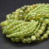 High Quality Grade A Natural Peridot (green) Gemstone Round Beads 4mm, 6mm sizes