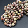 High Quality Grade A Natural Flower Jasper Gemstone Round Beads 4mm, 6mm, 8mm, 10mm sizes