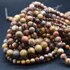 High Quality Grade A Natural Birdseye Rhyolite Gemstone Round Beads 4mm, 6mm, 8mm, 10mm sizes