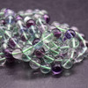 High Quality Grade AAA Natural Rainbow Fluorite Semi-Precious Gemstone Round Beads - 8mm - 15" long