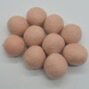 100% Wool Felt Balls - 10 Count - 3cm - Light Peach Pink