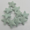 100% Wool Felt Stars - 10 Count - approx 3.5cm - Mint Blue