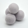 100% Wool Felt Balls - 5 Count - 4cm - Light Silver Grey