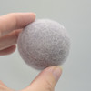 100% Wool Felt Balls - 5 Count - 4cm - Light Silver Grey