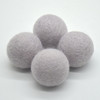 100% Wool Felt Balls - 5 Count - 4cm - Light Silver Grey