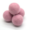100% Wool Felt Balls - 5 Count - 4cm - Coral Pink