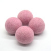 100% Wool Felt Balls - 5 Count - 4cm - Coral Pink