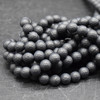 High Quality Grade A Natural Black Agate Frosted / Matte Faceted Semi-precious Gemstone Beads 4mm, 6mm, 8mm, 10mm sizes