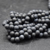 High Quality Grade A Natural Black Agate Frosted / Matte Faceted Semi-precious Gemstone Beads 4mm, 6mm, 8mm, 10mm sizes