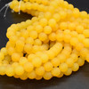 High Quality Grade A Yellow Agate Frosted / Matte Semi-precious Gemstone Round Beads 4mm, 6mm, 8mm, 10mm sizes