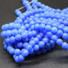 High Quality Grade A Blue Agate Frosted / Matte Semi-precious Gemstone Round Beads 4mm, 6mm, 8mm, 10mm sizes