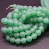 High Quality Grade A Green Agate Frosted / Matte Semi-precious Gemstone Round Beads 4mm, 6mm, 8mm, 10mm sizes