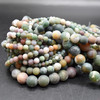 High Quality Grade A Natural Indian Agate Frosted / Matte Semi-precious Gemstone Round Beads 4mm, 6mm, 8mm, 10mm, 12mm sizes
