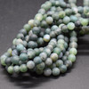 High Quality Grade A Natural Green Moss Agate Frosted / Matte Semi-precious Gemstone Round Beads 4mm, 6mm, 8mm, 10mm sizes