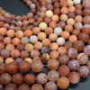 High Quality Grade A Fire Agate Frosted / Matte Semi-precious Gemstone Round Beads 4mm, 6mm, 8mm, 10mm sizes