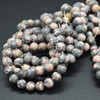 High Quality Grade A Natural Rhodonite (pink) Frosted / Matte Semi-precious Gemstone Round Beads 4mm, 6mm, 8mm, 10mm sizes