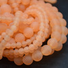 High Quality Orange Jade (dyed) Frosted / Matte Semi-precious Gemstone Round Beads 4mm, 6mm, 8mm, 10mm sizes
