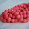 High Quality Grade A Pink Coral (dyed from natural coral) Frosted / Matte Semi-precious Gemstone Round Beads 4mm, 6mm, 8mm, 10mm sizes