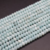 High Quality Grade A Natural Amazonite Semi-Precious Gemstone Faceted Rondelle / Spacer Beads - 3mm, 4mm, 6mm, 8mm, 10mm sizes