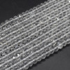 Natural Clear Quartz Semi-Precious Gemstone Faceted Rondelle / Spacer Beads - 3mm, 4mm, 6mm, 8mm, 10mm sizes