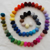 100% Wool Felt Raindrops / Teardrops / Eggs - 60 Count - Assorted Colours