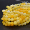 High Quality Crackle Yellow Agate Frosted / Matte Semi-precious Gemstone Round Beads 4mm, 6mm, 8mm, 10mm sizes